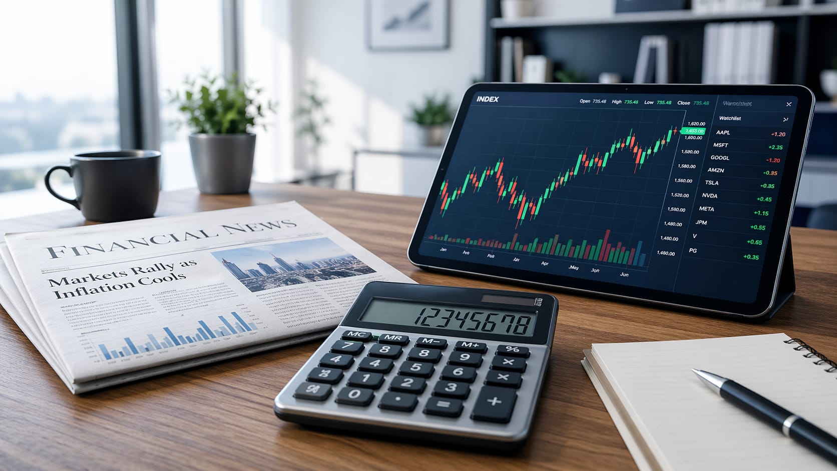 PER 주가수익비율 계산을 위한 주식 차트와 계산기