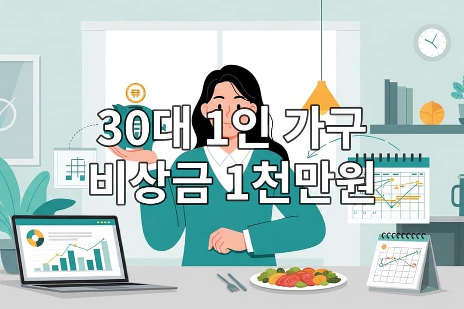 비상금 1천만원 모으기에 성공하여 밝게 웃고 있는 30대 1인 가구의 모습