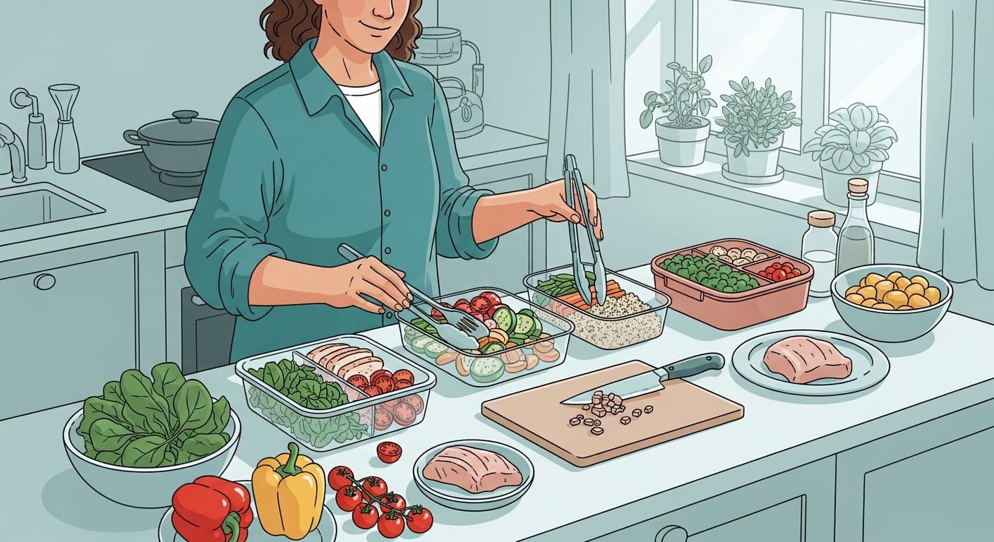 집에서 직접 건강한 도시락을 준비하며 식비를 절약하는 모습